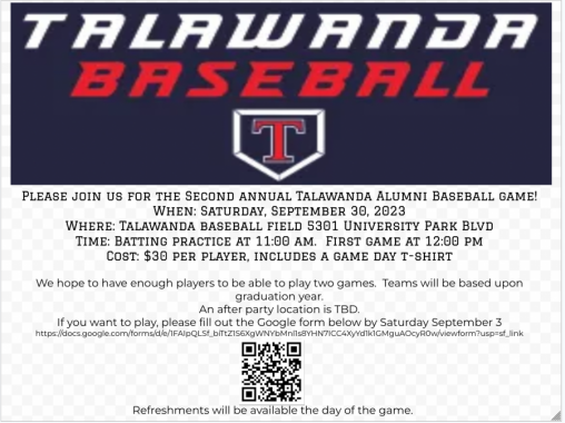Talawanda Alumni Baseball Game